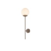 Immagine di Applique Tortora Con Sfera Vetro Bianco Demetra Bonetti