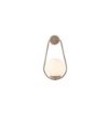 Immagine di Applique Ovale Tortora Con Sfera Vetro Bianco Afrodite Bonetti