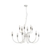 Immagine di Lampadario Bianco Per Salone Contemporaneo Axel 12 Luci Bonetti
