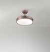 Immagine di Plafoniera Ventilatore Marrone Pale a Scomparsa Led CCT Con Telecomando Open Perenz