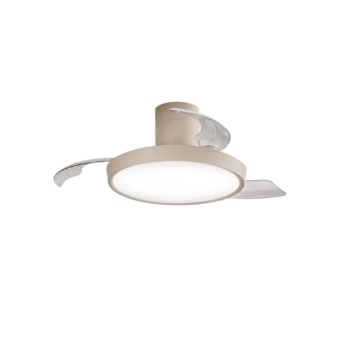 Immagine di Ventilatore Moderno Pale a Scomparsa Led CCT 30w Zora Sabbia Perenz