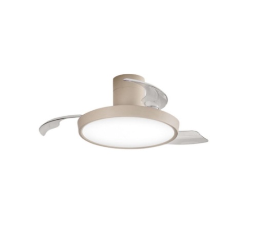Immagine di Ventilatore Moderno Pale a Scomparsa Led CCT 30w Zora Sabbia Perenz