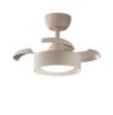 Immagine di Ventilatore a Soffitto Compatto Pale a Scomparsa Led 22w CCT Cleo Perenz