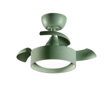 Immagine di Plafoniera Led con Pale a Scomparsa 13mq Cleo Verde Dimmerabile Perenz