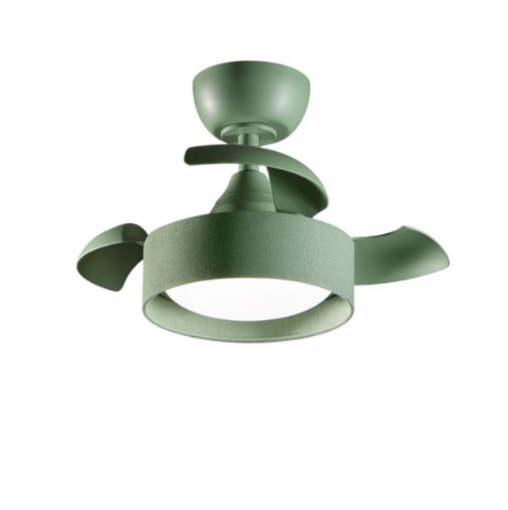 Immagine di Plafoniera Led con Pale a Scomparsa 13mq Cleo Verde Dimmerabile Perenz