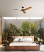 Immagine di Ventilatore a Soffitto Con Pale Legno Noce Runa Perenz