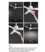 Immagine di Ventilatore Bianco da Soffitto 3 Pale con Kit Luce Rimovibile Vento Perenz