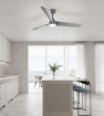 Immagine di Ventilatore da Soffitto Tre Pale Grigio Led Dimmerabile Nora Perenz
