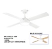 Immagine di Ventilatore con Luce da Soffitto 4 Pale Legno Bicolore 23mq Orione Perenz