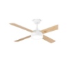 Immagine di Ventilatore con Luce da Soffitto 4 Pale Legno Bicolore 23mq Orione Perenz