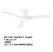 Immagine di Ventilatore Tre Pale Legno Bianco Noce 23mq con Luce Telecomando Antares Perenz