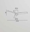 Immagine di Ventilatore a Soffitto Grigio Pale Legno Bicolore 23mq con Luce Led Telecomando Antares Perenz