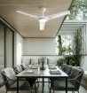 Immagine di Ventilatore da Soffitto Bianco 25mw con Telecomando Luce Led Nova Perenz