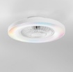 Immagine di Ventilatore Soffitto Bianco Con Luce Regolabile Telecomando Speaker Garbin Intec