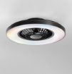 Immagine di Ventilatore Nero da Soffitto Con Luce Regolabile Telecomando Speaker Garbin Intec