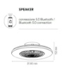 Immagine di Ventilatore Nero da Soffitto Con Luce Regolabile Telecomando Speaker Garbin Intec