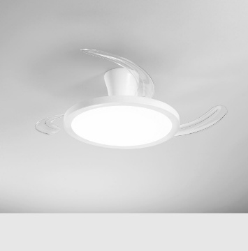 Immagine di Plafoniera Ventilatore Condor Bianco Pale a Scomparsa Con Luce Regolabile Intec