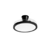 Immagine di Ventilatore 3 Pale a Scomparsa Nero Luce Dimmerabile CCT Telecomando Condor Intec