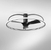 Immagine di Plafoniera Led Ventilatore Magnus Nero Regolabile con Telecomando Intec
