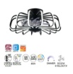 Immagine di Plafoniera Led con Ventilatore Grecale Nero Multifunzione Wifi Intec