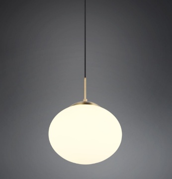 Immagine di Sospensione Ottone Boccia Vetro 30 cm Fomento Trio