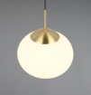 Immagine di Sospensione Ottone Boccia Vetro 30 cm Fomento Trio