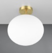 Immagine di Plafoniera Ottone Boccia Vetro 30 cm Fomento Trio