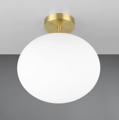 Immagine di Plafoniera Ottone Boccia Vetro 30 cm Fomento Trio