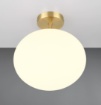 Immagine di Plafoniera Ottone Boccia Vetro 30 cm Fomento Trio