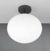 Immagine di Plafoniera Moderna Vetro Bianco 30 cm Fomento Nero Trio