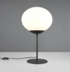 Immagine di Lampada Nera da Tavolo 52 cm Boccia Vetro Bianca Fomento Trio