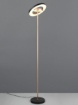 Immagine di Piantana Guano Nero Moka 160cm Disco Led Girevole Led CCT Dimmer 160 cm Trio