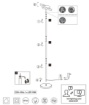 Immagine di Piantana Guano Nero Moka 160cm Disco Led Girevole Led CCT Dimmer 160 cm Trio