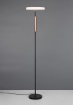 Immagine di Piantana Moderna Nero Bronzo Vetro Bianco Led Touch Dimmer Trio Celeste