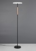 Immagine di Piantana Moderna Nero Bronzo Vetro Bianco Led Touch Dimmer Trio Celeste