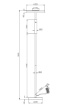 Immagine di Piantana Led Nero Legno Vetro Fume Touch Dimmer Trio Celeste