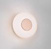Immagine di Applique Rotonda Vetro Bianco Led 3000k Dimmerabile Celeste Trio