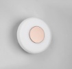 Immagine di Applique Rotonda Vetro Bianco Led 3000k Dimmerabile Celeste Trio