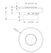 Immagine di Applique Rotonda Vetro Bianco Led 3000k Dimmerabile Celeste Trio