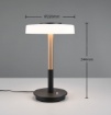 Immagine di Lumetto Moderno Nero Bronzo Vetro Bianco Led Touch Dimmer Trio Celeste