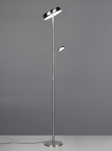 Immagine di Piantana Palermo Nichel 183 cm Luce Regolabile Telecomando Trio