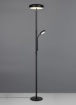 Immagine di Piantana Led Orientabile Nera 183 cm Luce Regolabile Telecomando Palermo Trio