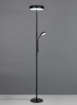 Immagine di Piantana Led Orientabile Nera 183 cm Luce Regolabile Telecomando Palermo Trio