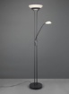 Immagine di Piantana Led Dimmer con Luce Spot da Lettura Orson Nero Trio Lighting