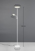 Immagine di Piantana Led Specter Bianca 178cm 2 Luci Dimmerabile Trio