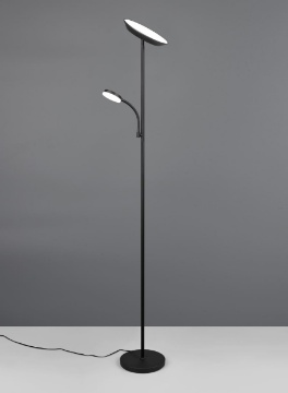 Immagine di Piantana Nera Specter 178cm 2 Luci Led Dimmerabile Trio