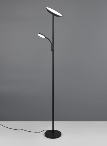 Immagine di Piantana Nera Specter 178cm 2 Luci Led Dimmerabile Trio