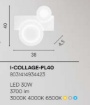 Immagine di Plafoniera Bianca Design Geometrico Cerchi Collage Led 30w CCT Fan Europe
