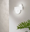 Immagine di Plafoniera Bianca Design Geometrico Cerchi Collage Led 30w CCT Fan Europe