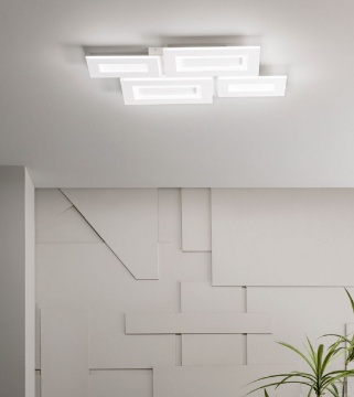 Immagine di Plafoniera Rettangoli Luminosi Led 40w CCT Albers Fan Europe